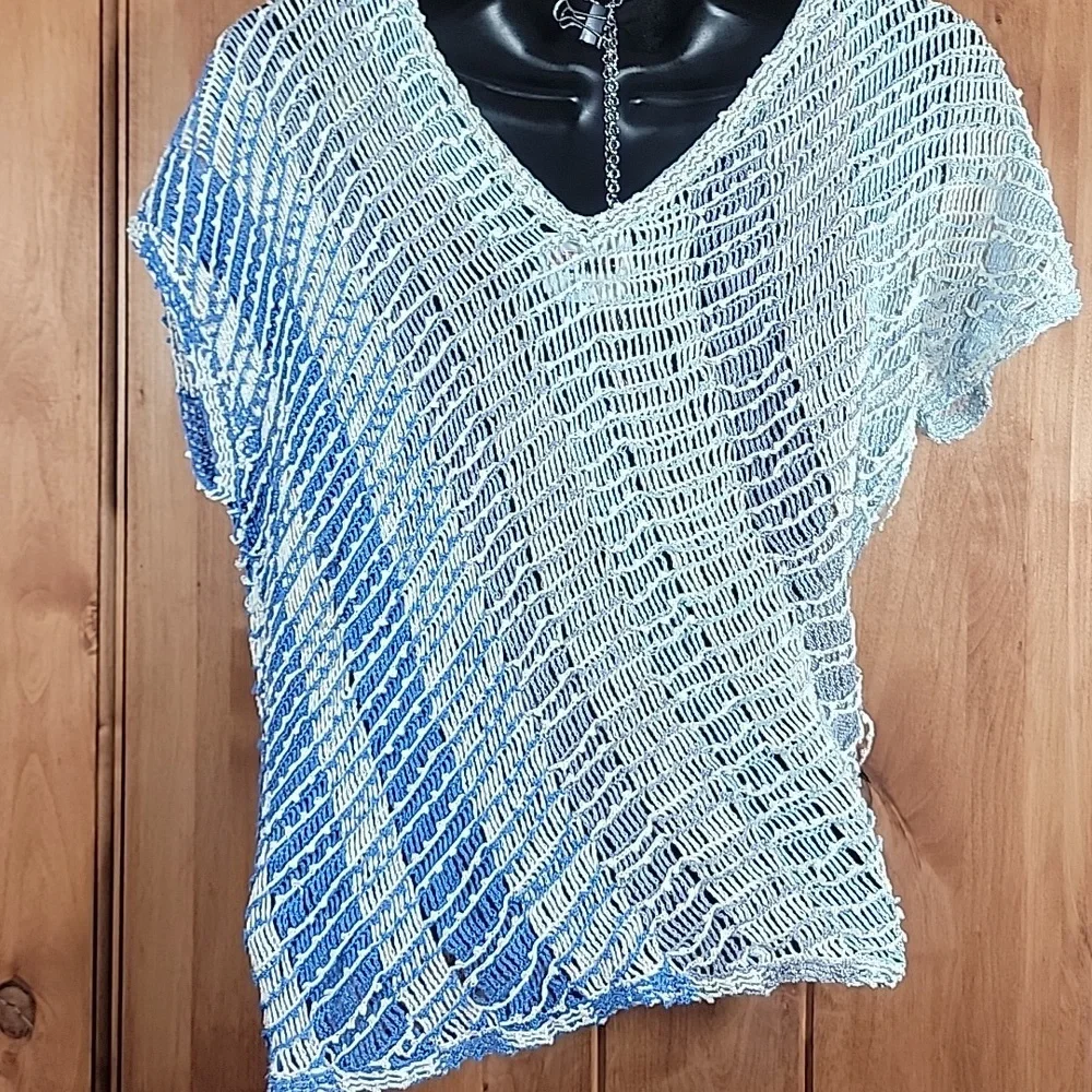 Cotton Crochet Mesh Top - Picture 4 of 11